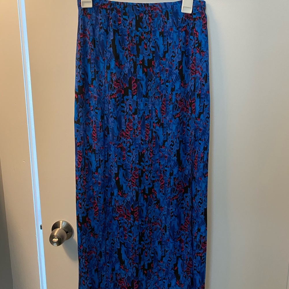 Express Vibrant Blue Midi Skirt